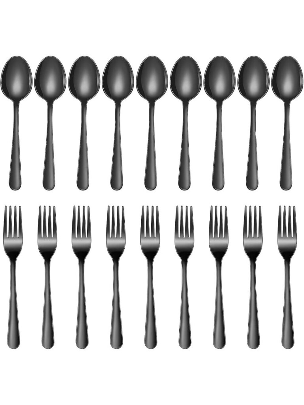 24-Piece Stainless Steel Flatware Set - Mirror Polished, Dishwasher Safe Cutlery